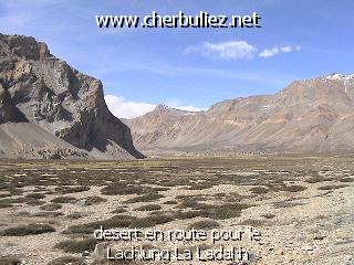 légende: desert en route pour le Lachlung La Ladakh
qualityCode=raw
sizeCode=half

Données de l'image originale:
Taille originale: 159471 bytes
Temps d'exposition: 1/600 s
Diaph: f/800/100
Heure de prise de vue: 2002:05:27 15:09:07
Flash: non
Focale: 42/10 mm
